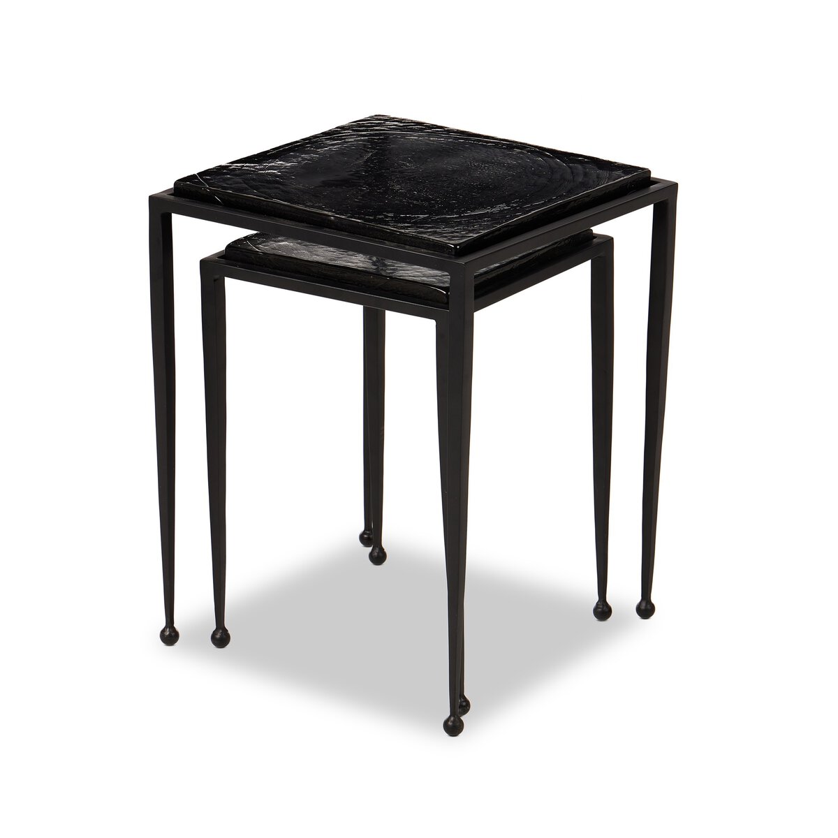 Dalston Nesting End Table Set - Smoked Black Cast Glass - 239742-001_7