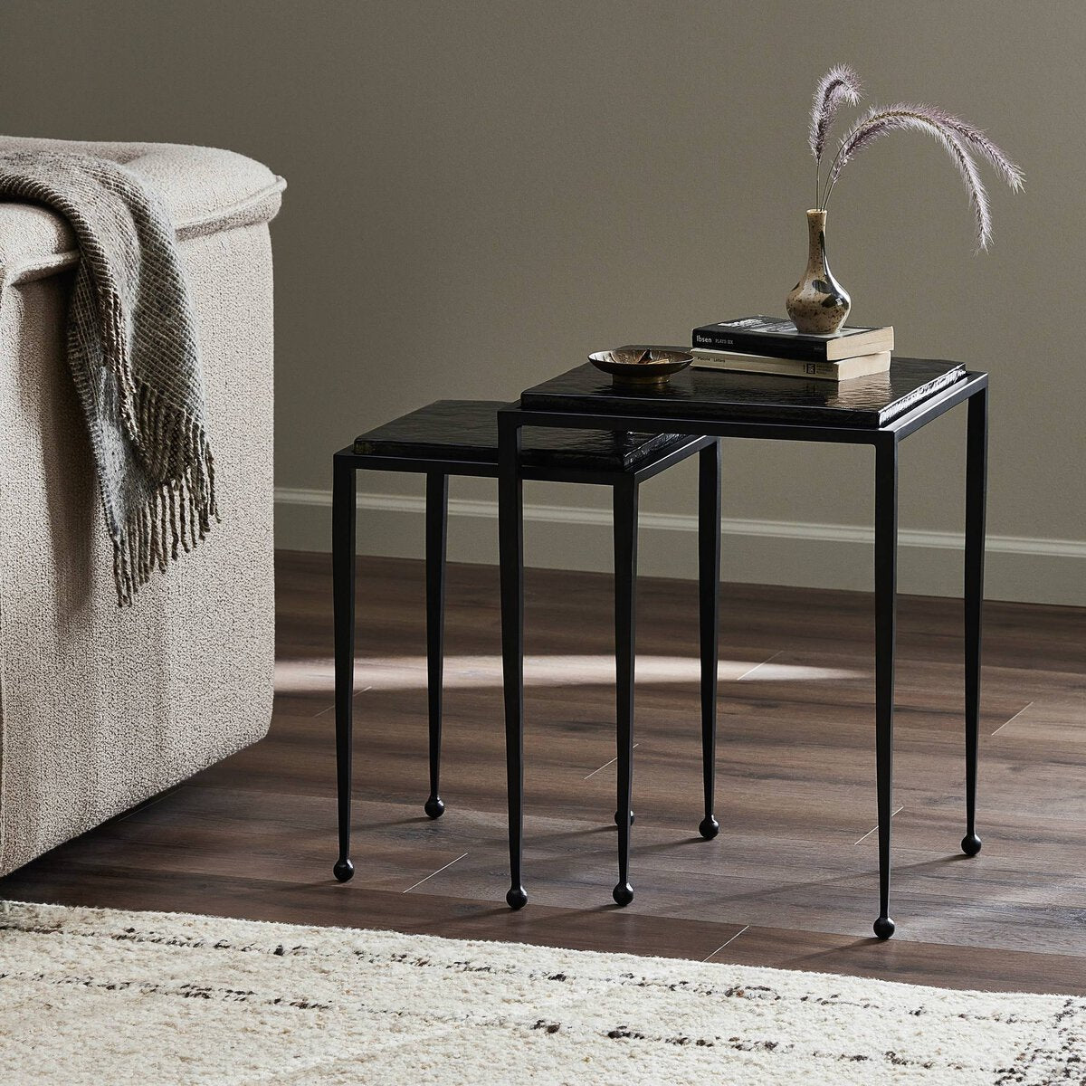 Dalston Nesting End Table Set - Smoked Black Cast Glass - 239742-001_4