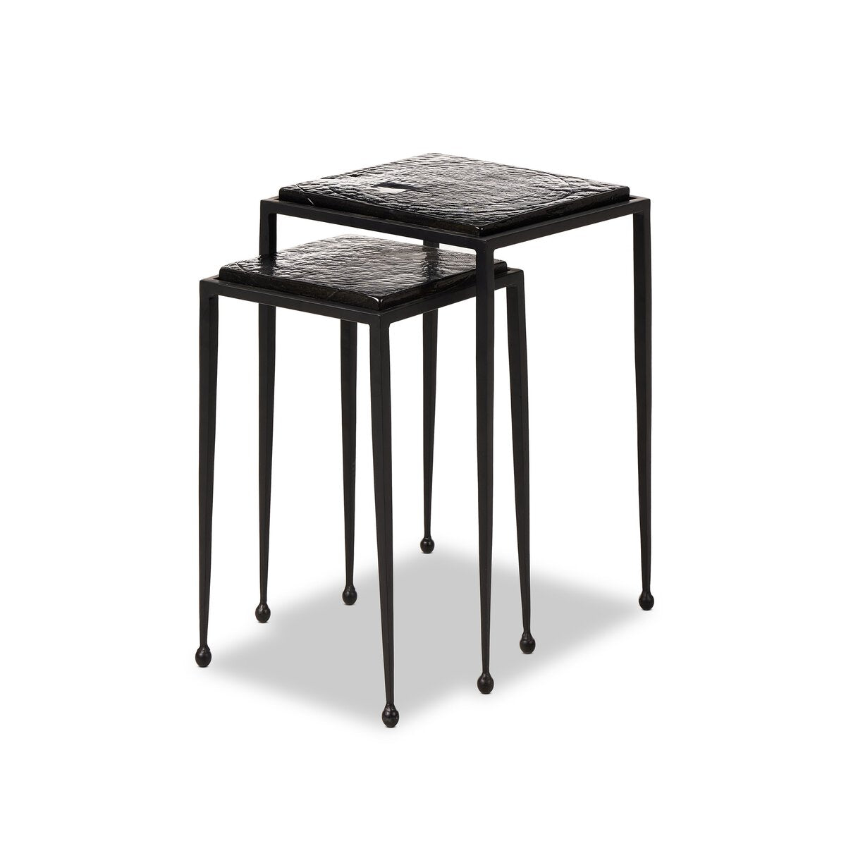 Dalston Nesting End Table Set - Smoked Black Cast Glass - 239742-001_1