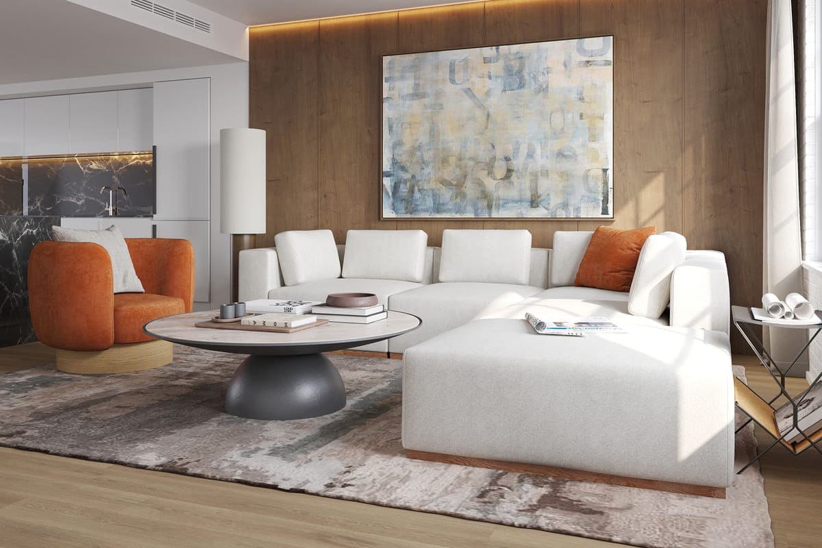 Emerson 4-pc Modular Sofa W/Ottoman