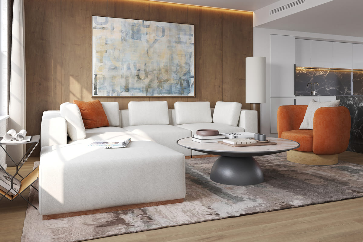 Emerson 4-pc Modular Sofa W/Ottoman