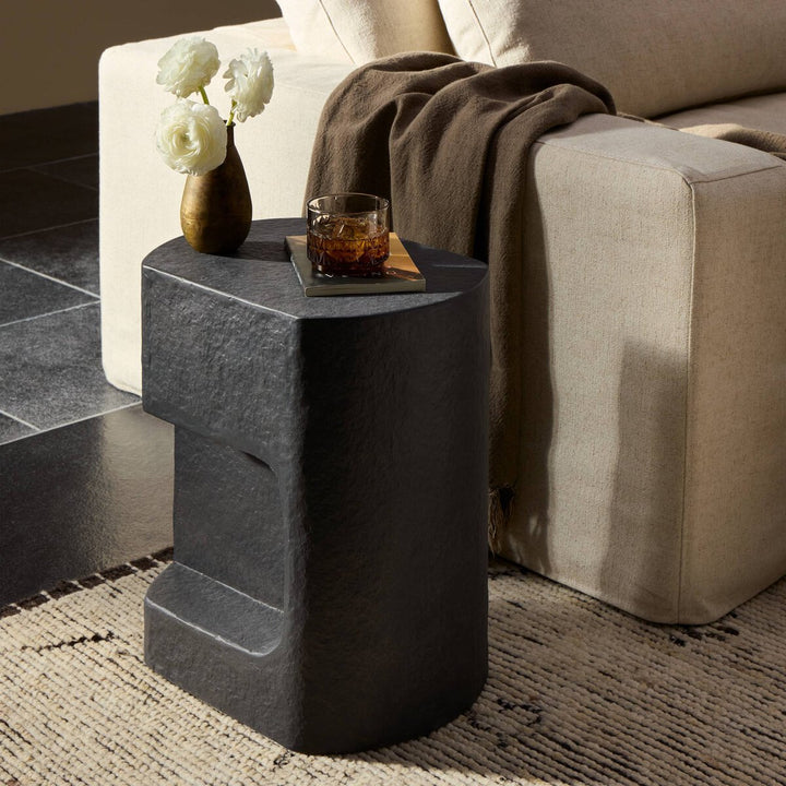 Clementine End Table - Distressed Graphite Concrete - 240100-003_4