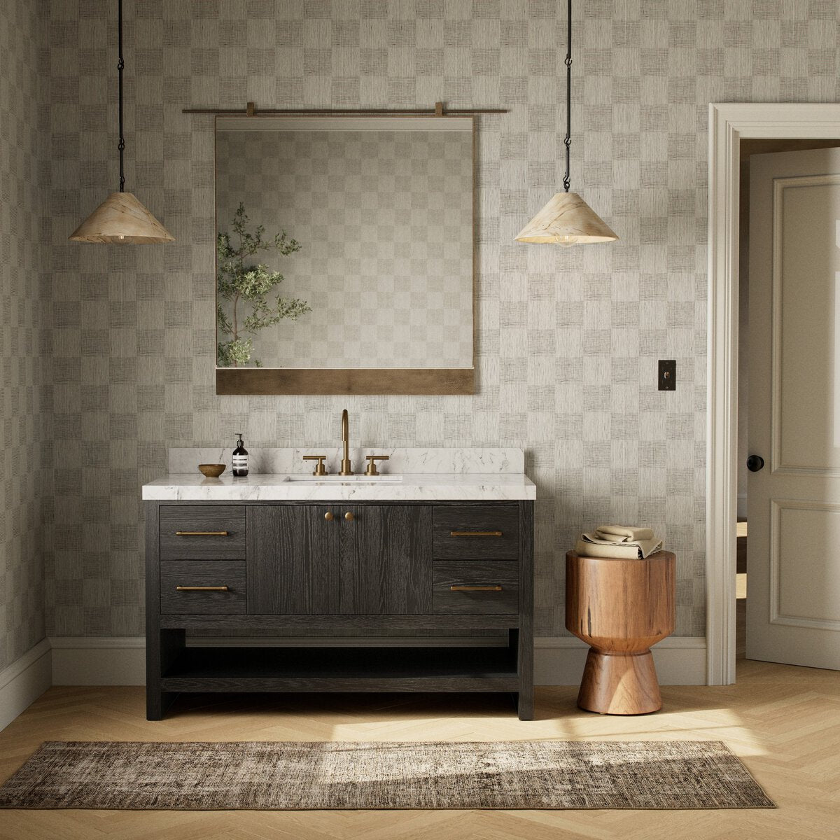 Anthem Single Wide Vanity - Black Wash Oak Veneer - 240194-003_4