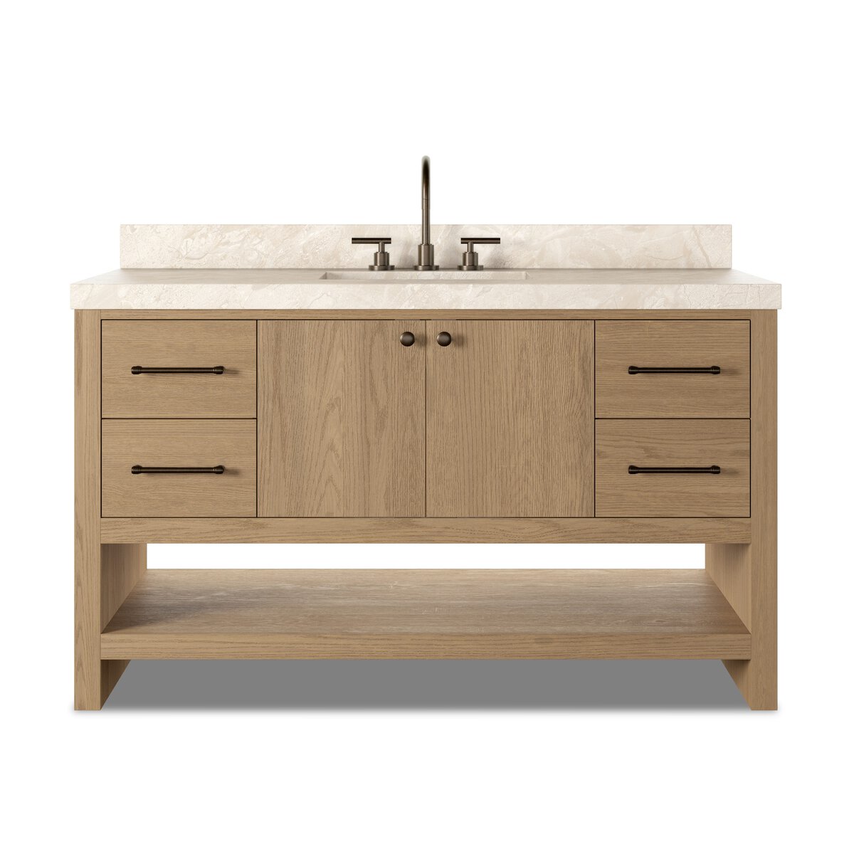 Anthem Single Wide Vanity - Satin Light Wash Oak Veneer - 240194-004_1