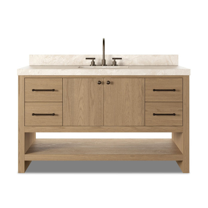 Anthem Single Wide Vanity - Satin Light Wash Oak Veneer - 240194-004_1