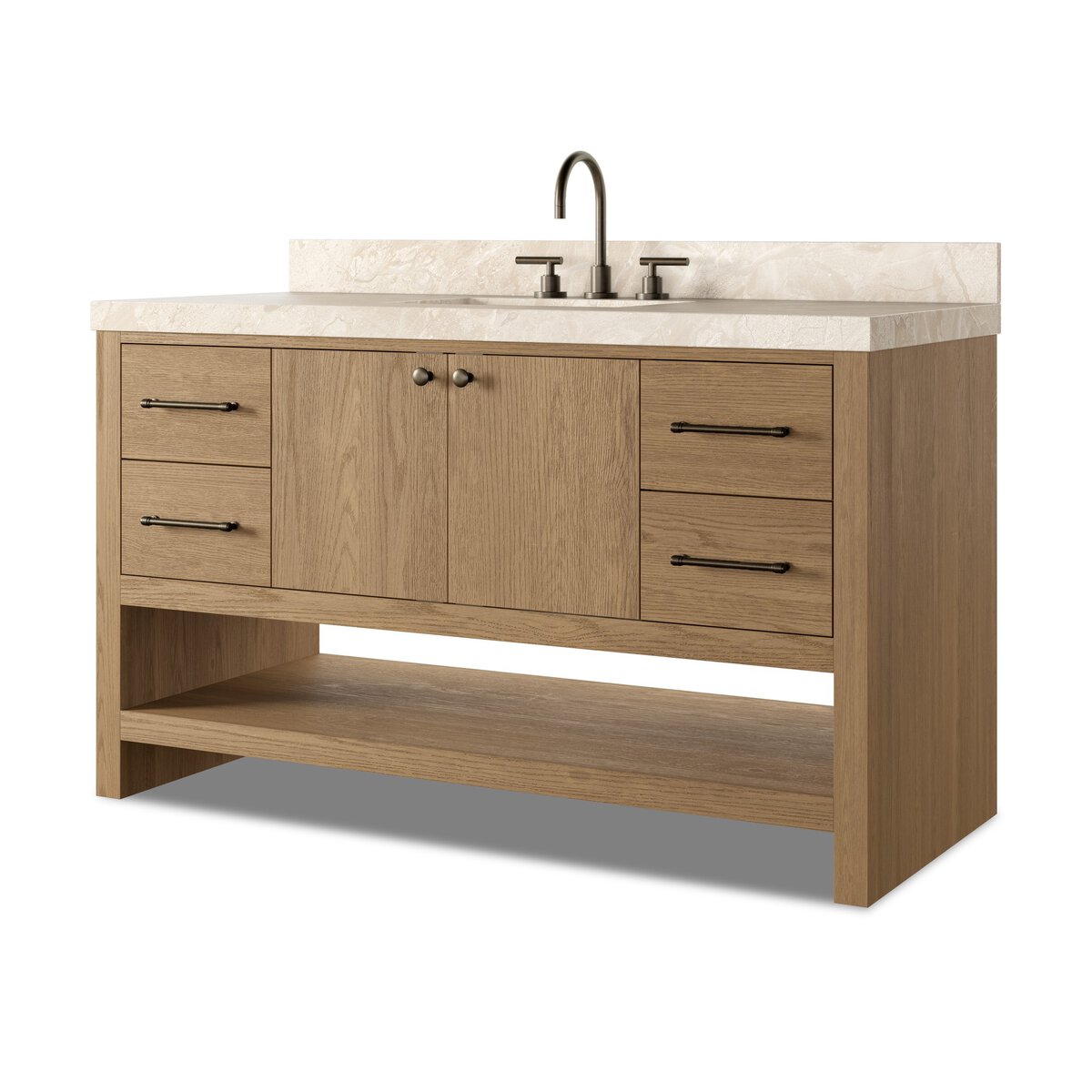 Anthem Single Wide Vanity - Satin Light Wash Oak Veneer - 240194-004_2