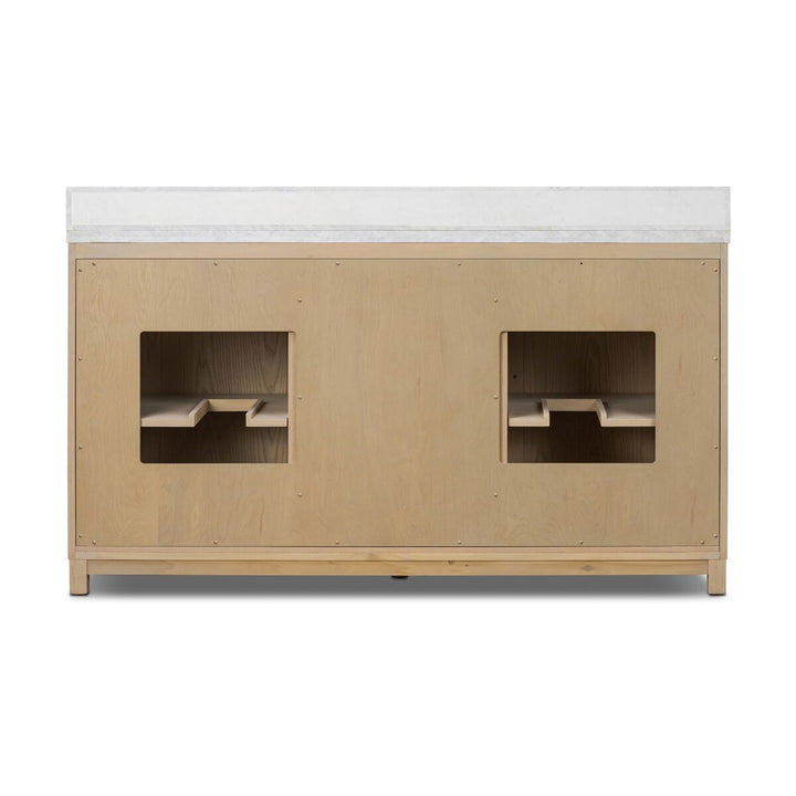 Millie Double Vanity - Satin Bleached Oak Veneer - 242425-002_5