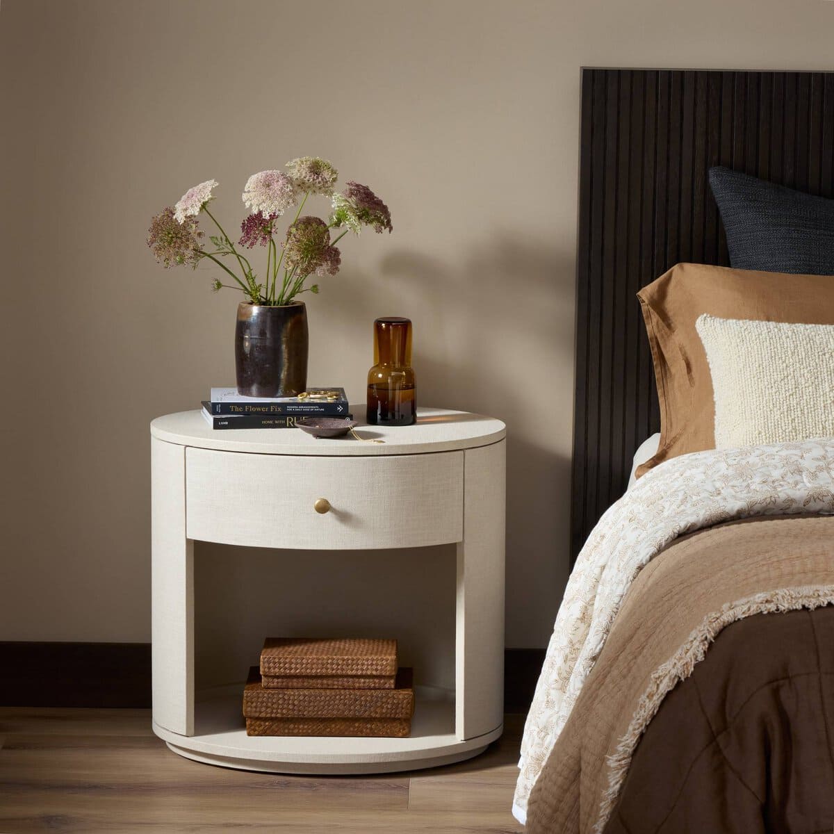 Amelia Oval One Drawer Nightstand