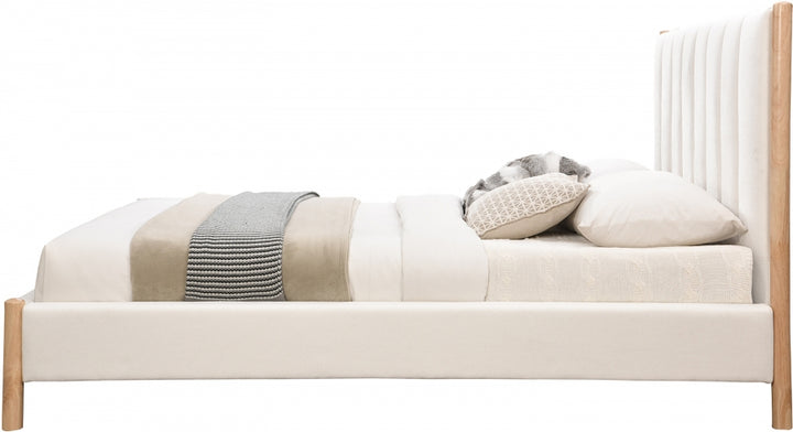 Kona Fabric Upholstered Bed - Cream - Kona-Bed-CREAM_4