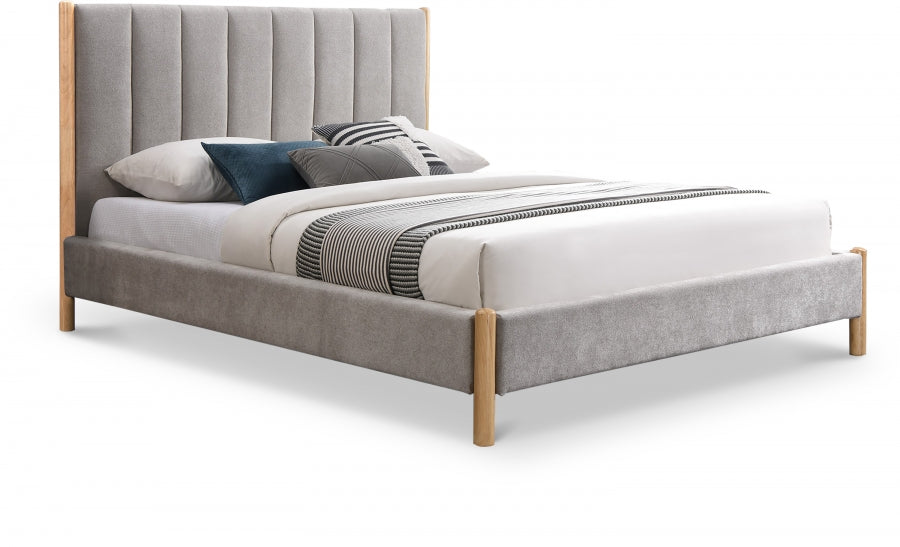 Kona Fabric Upholstered Bed - Grey - Kona-Bed-GREY_1