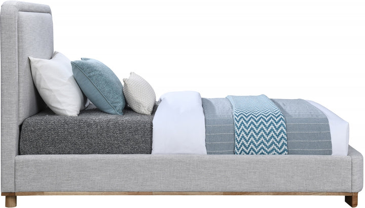Nolita Linen Textured Fabric Upholstered Twin Bed - Grey - B1201-Twin-GREY_4