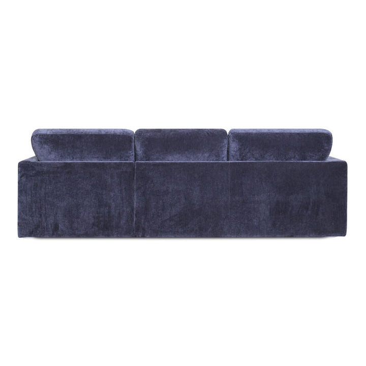 Houston sectional in deep indigo velvet