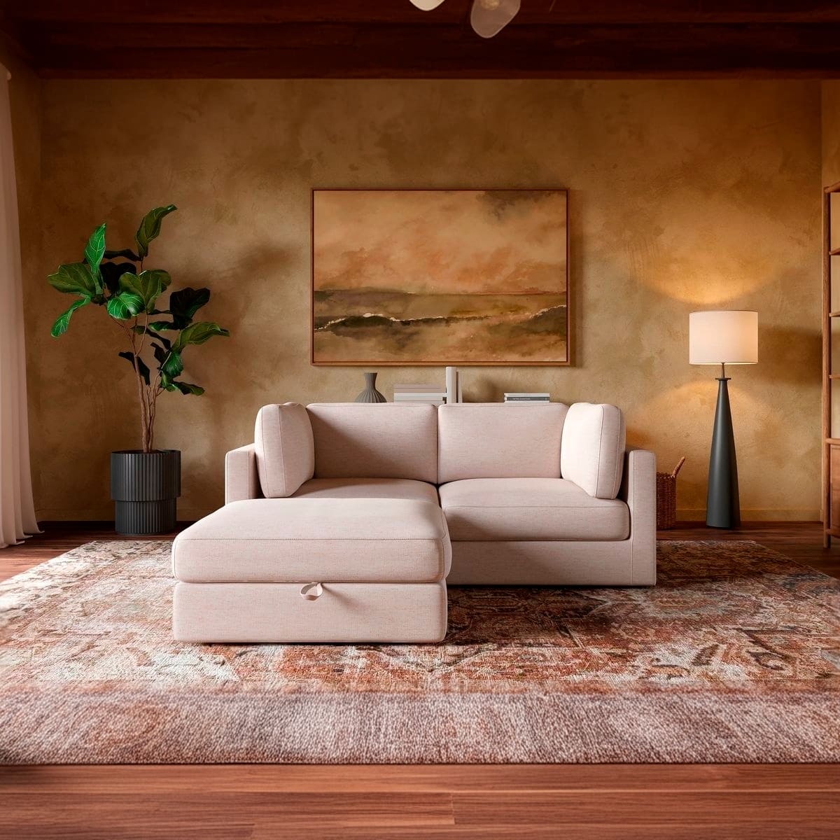 Haven 2-pc Modular Sofa W/Ottoman