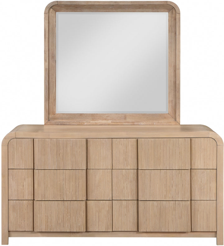 Fluted Solid Wood And Oak Veneer Dresser - Natural - M314-D-NATURAL_5