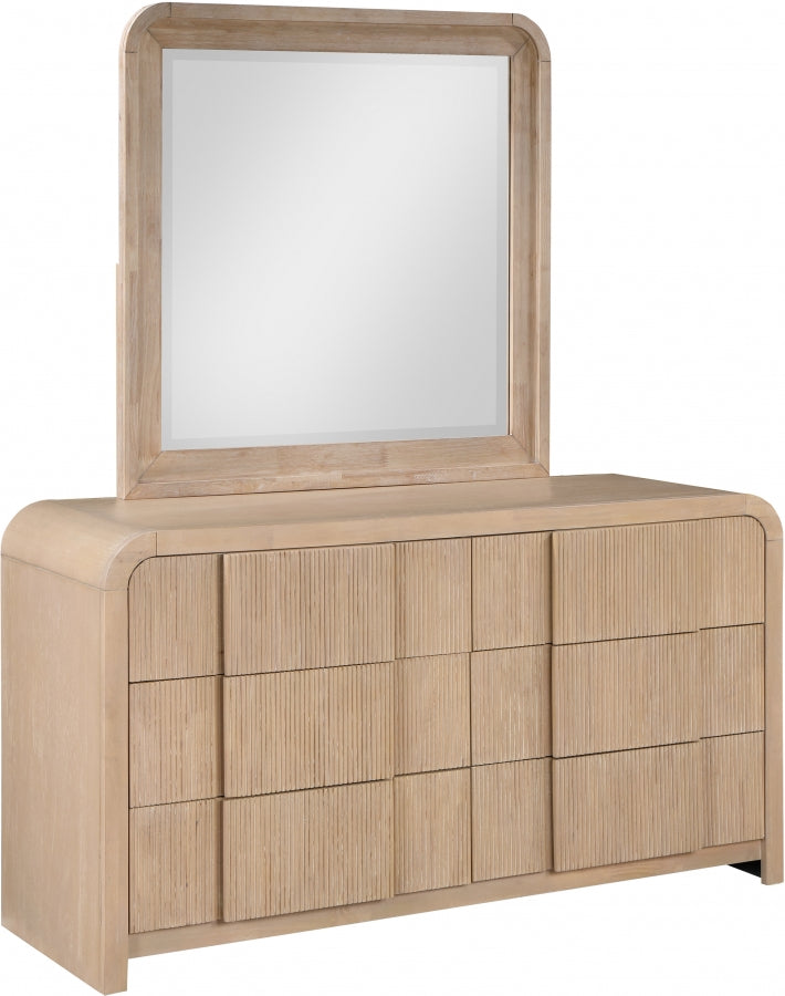 Fluted Solid Wood And Oak Veneer Dresser - Natural - M314-D-NATURAL_6