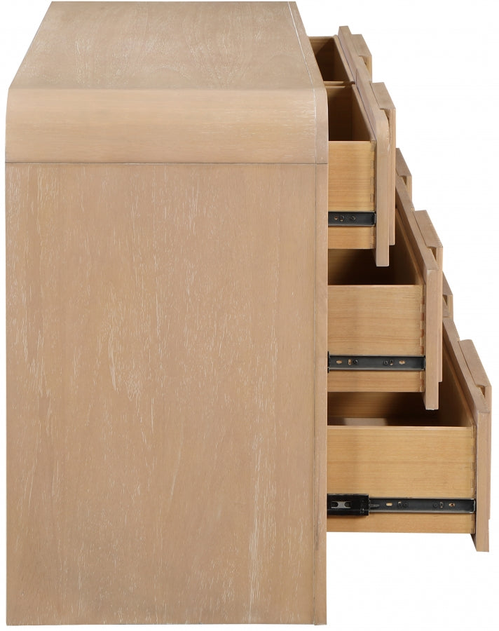 Fluted Solid Wood And Oak Veneer Dresser - Natural - M314-D-NATURAL_7