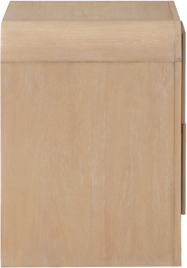 Fluted Solid Wood And Oak Veneer Nightstand - Natural - 314-NS-NATURAL_6