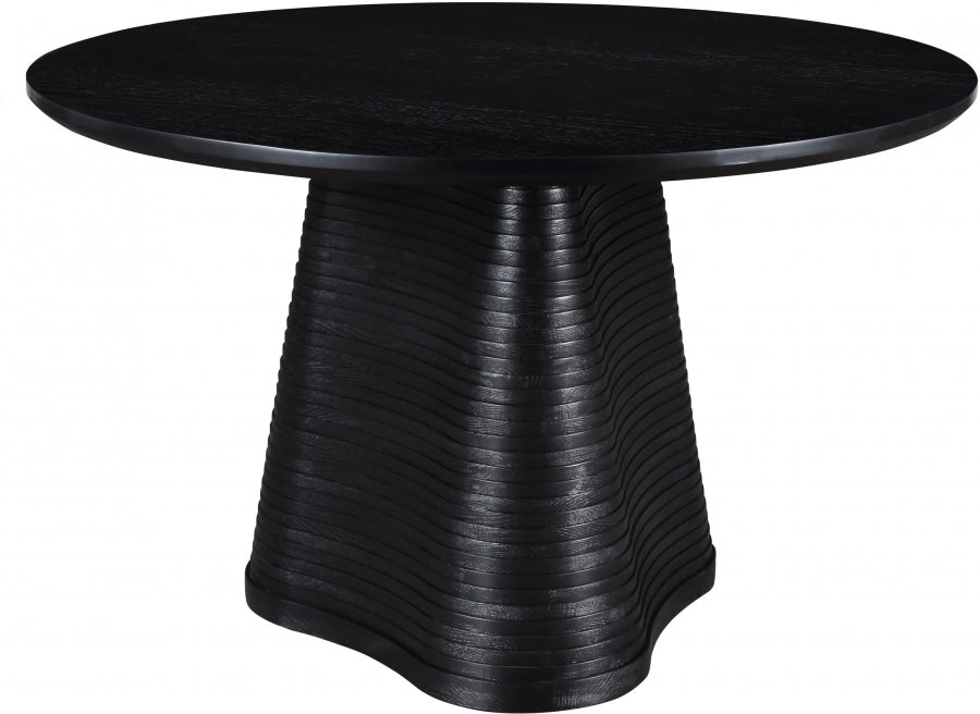 Bernada 48" Solid Wood And Oak Veneer Dining Table - Black - 935-T-BLACK_3
