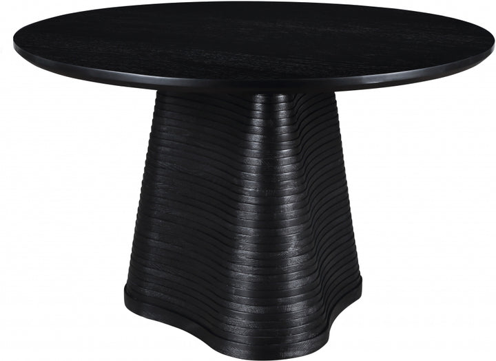 Bernada 48" Solid Wood And Oak Veneer Dining Table - Black - 935-T-BLACK_3