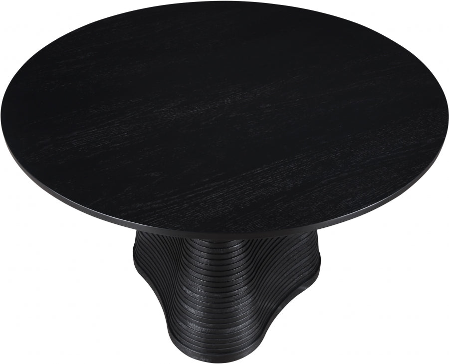 Bernada 48" Solid Wood And Oak Veneer Dining Table - Black - 935-T-BLACK_5