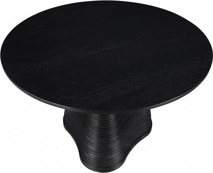 Bernada 48" Solid Wood And Oak Veneer Dining Table - Black - 935-T-BLACK_5