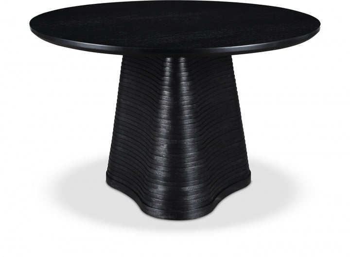 Bernada 48" Solid Wood And Oak Veneer Dining Table - Black - 935-T-BLACK_1
