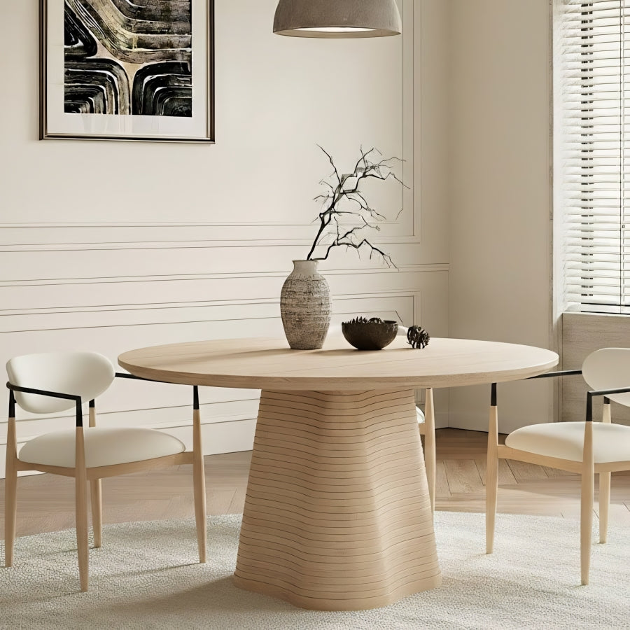 Bernada 48" Solid Wood And Oak Veneer Dining Table - Natural - 935-T-NATURAL_2