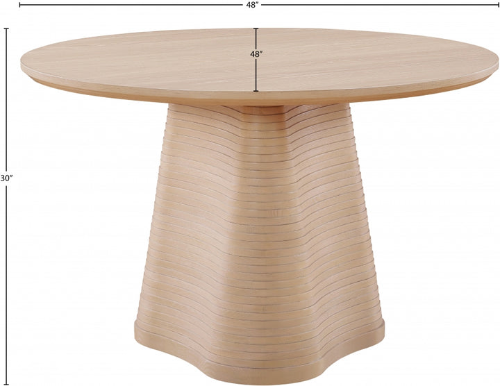 Bernada 48" Solid Wood And Oak Veneer Dining Table - Natural - 935-T-NATURAL_6