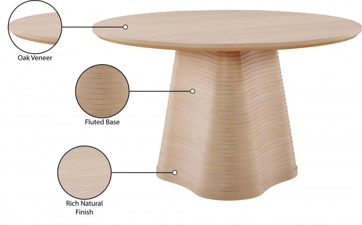 Bernada 48" Solid Wood And Oak Veneer Dining Table - Natural - 935-T-NATURAL_7