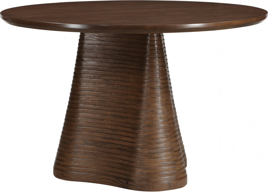 Bernada 48" Solid Wood And Oak Veneer Dining Table - Brown - 935-T-BROWN_3