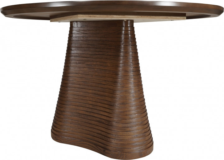 Bernada 48" Solid Wood And Oak Veneer Dining Table - Brown - 935-T-BROWN_4