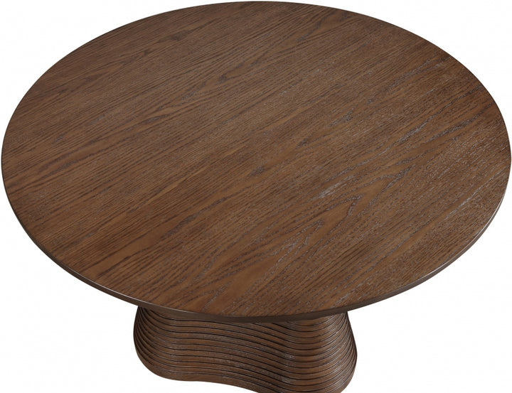 Bernada 48" Solid Wood And Oak Veneer Dining Table - Brown - 935-T-BROWN_5