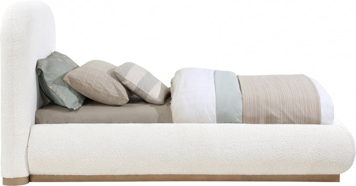 Vaughn Boucle Fabric Upholstered Twin Bed - Cream - B1209-Twin-CREAM_4