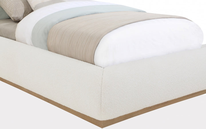 Vaughn Boucle Fabric Upholstered Twin Bed - Cream - B1209-Twin-CREAM_6