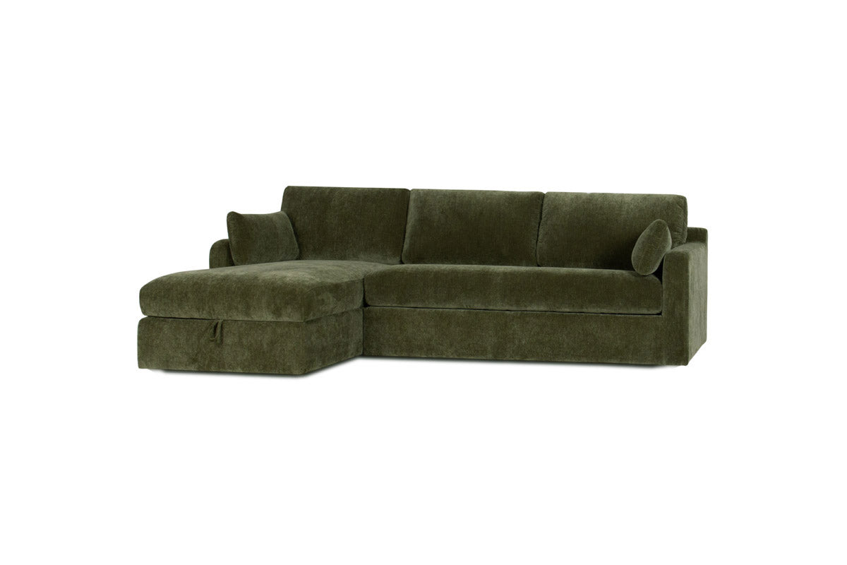 Modern Sleeper Sectional Alden With Chaise Storage