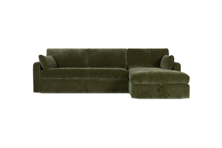 Contemporary Sectional Sofa Bed With Chaise Storage Alden