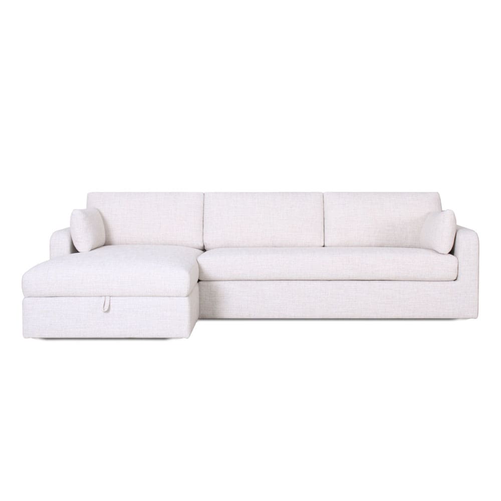 Alden sleeper sectional sofa in neutral fabric