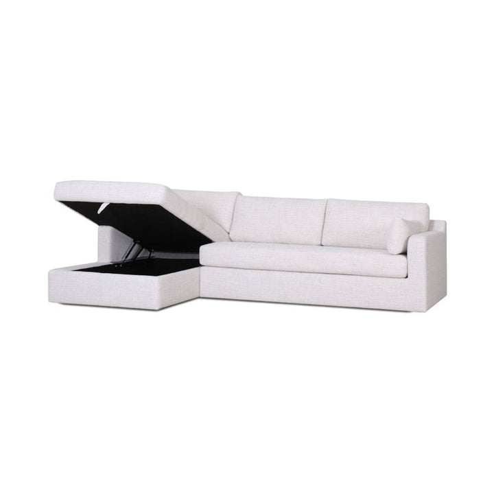 Alden sectional sofa converted into sleeper bed