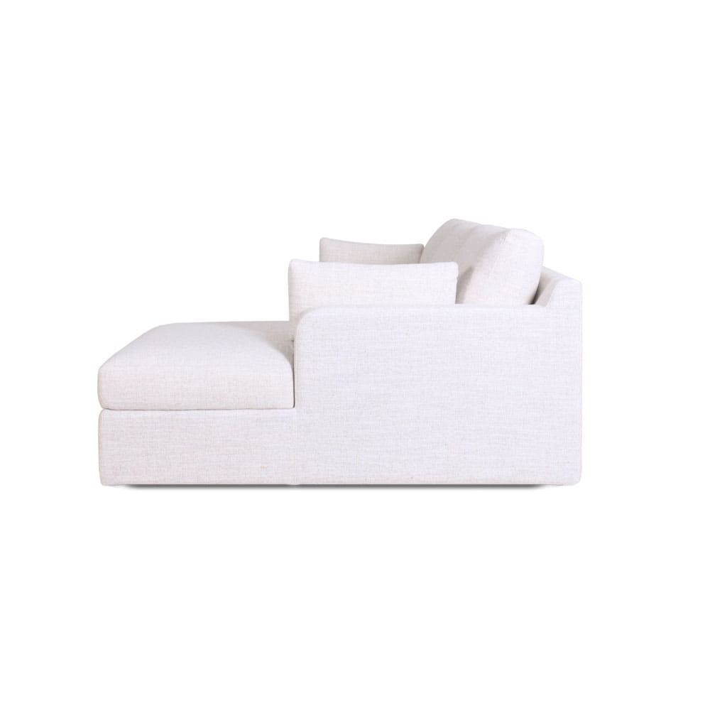 Detail of cushions and arms on Alden sleeper sectional