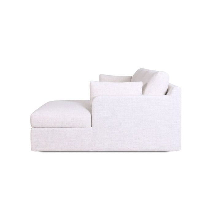 Detail of cushions and arms on Alden sleeper sectional