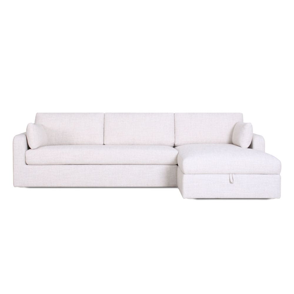 Alden pull-out sleeper sectional styled with pillows