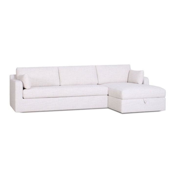 Open storage chaise on Alden sleeper sectional sofa