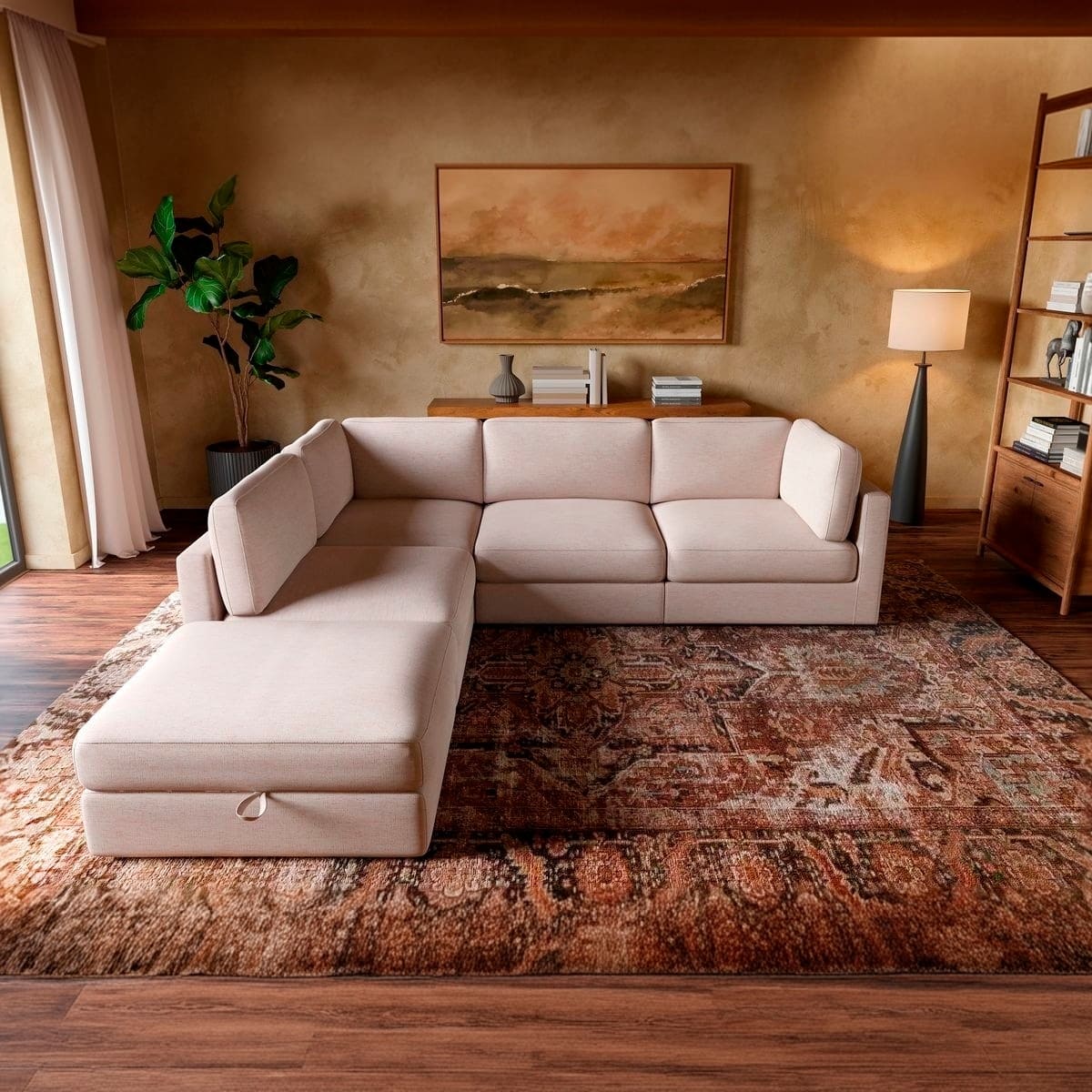 Haven 4-pc Modular Sofa W/Ottoman