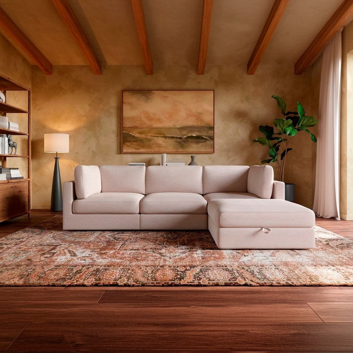 Haven 3-pc Modular Sofa W/Ottoman