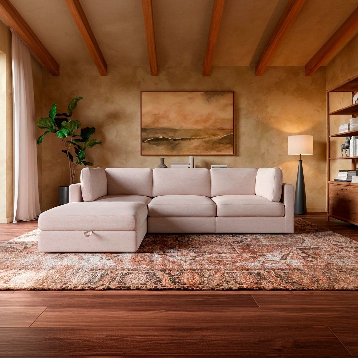 Haven 3-pc Modular Sofa W/Ottoman