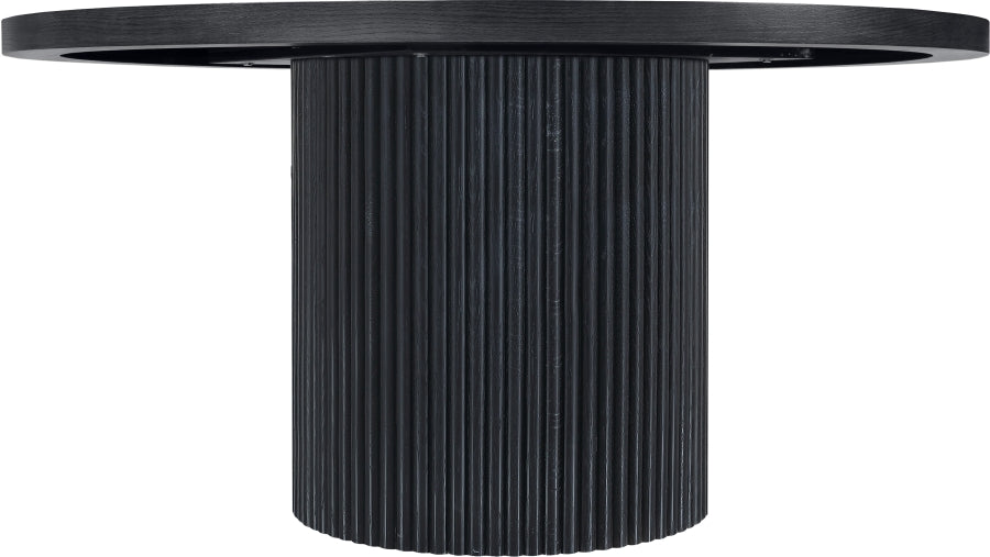 Belinda 60" Solid Wood And Oak Veneer Dining Table - Black - 730-T-BLACK_3