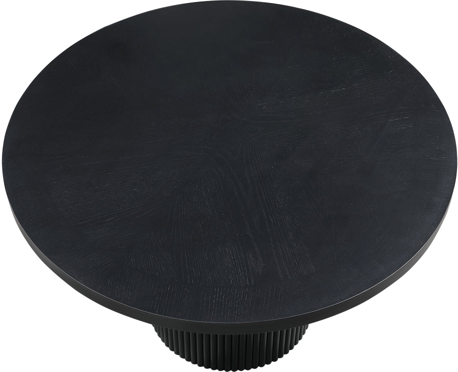 Belinda 60" Solid Wood And Oak Veneer Dining Table - Black - 730-T-BLACK_4