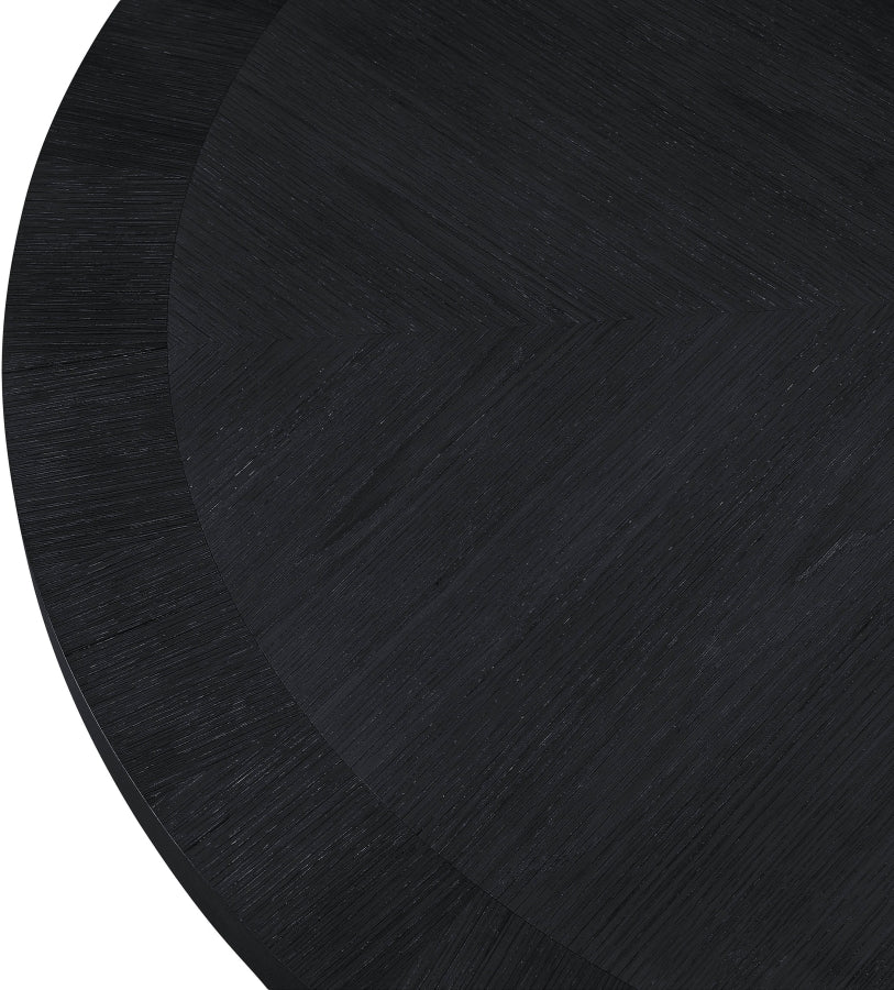 Belinda 60" Solid Wood And Oak Veneer Dining Table - Black - 730-T-BLACK_5
