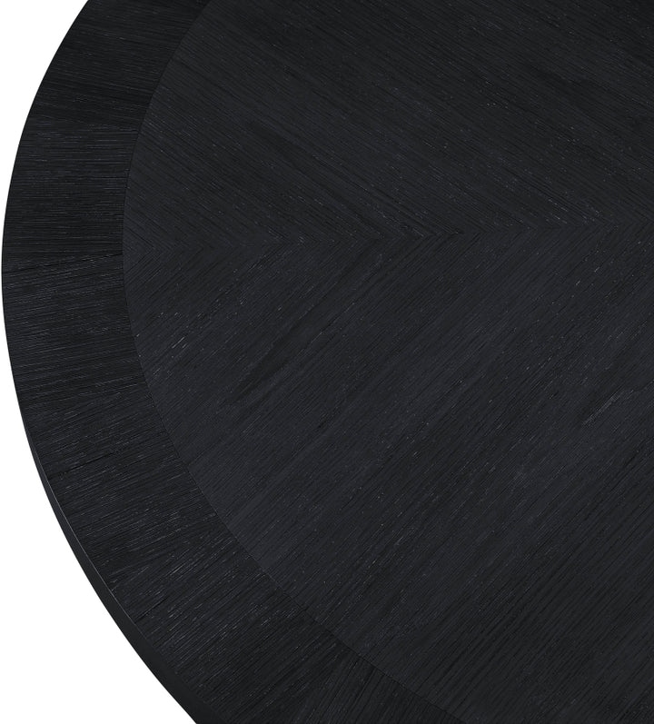 Belinda 60" Solid Wood And Oak Veneer Dining Table - Black - 730-T-BLACK_5