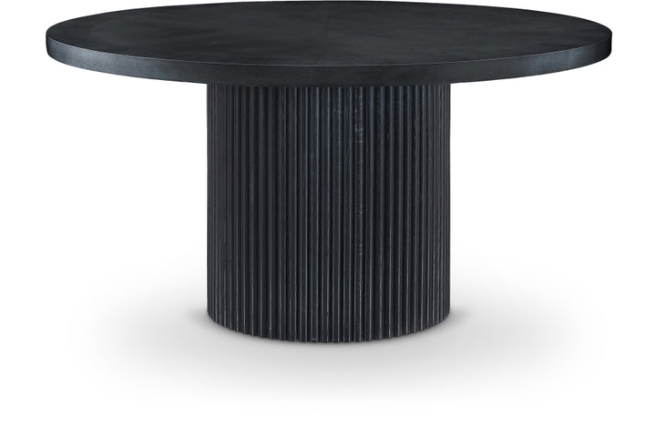 Belinda 60" Solid Wood And Oak Veneer Dining Table - Black - 730-T-BLACK_1
